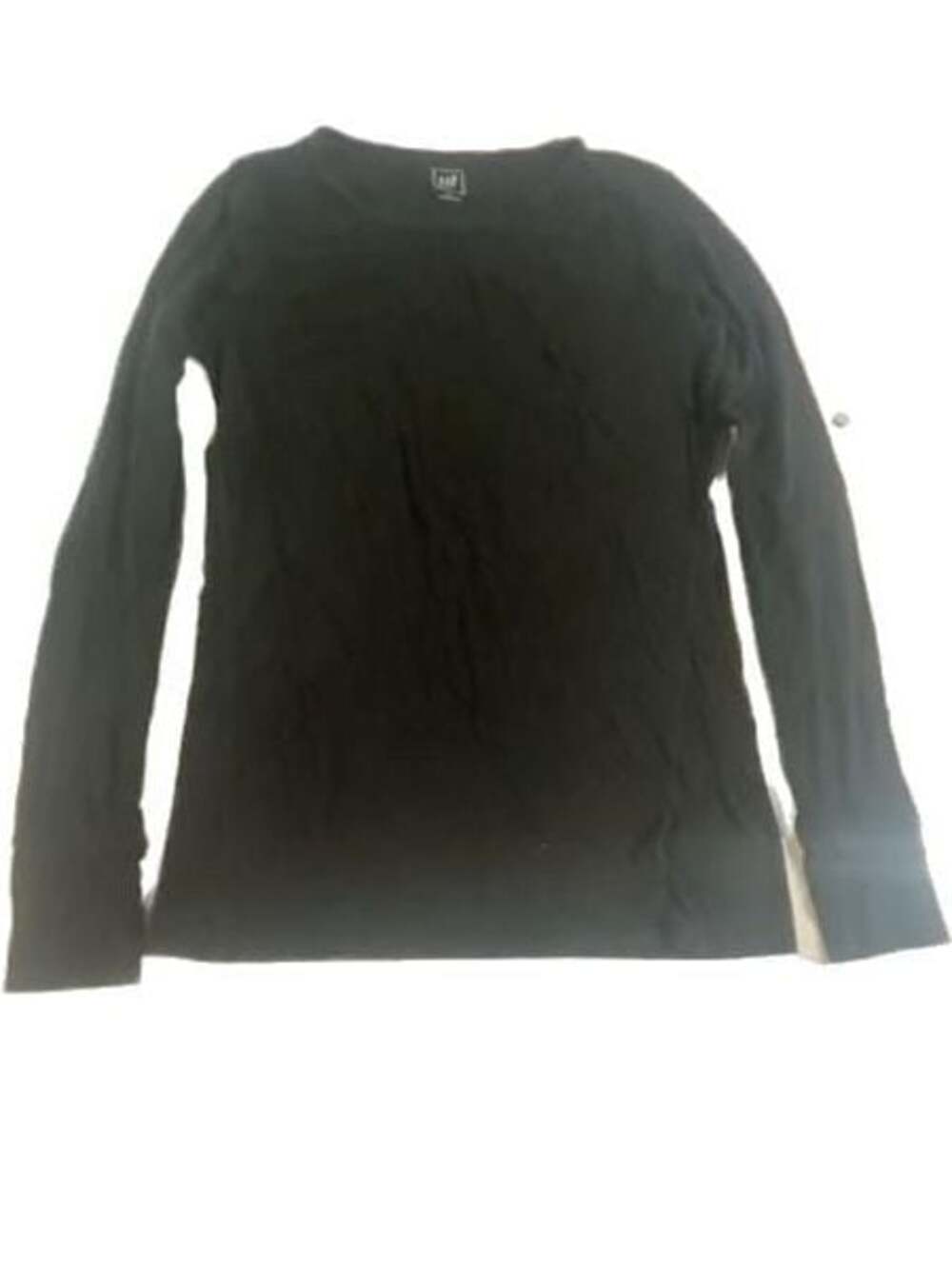 Gap Black Long Sleeve Crew Neck T-Shirt Size Small